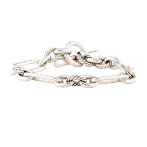 DAVID YURMAN DIAMOND STERLING SILVER 925 LEXINGTON CHAIN BRACELET
